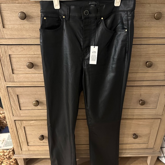 Ann Taylor Coated High Waist Boot Crop Jeans - Picture 4 of 7